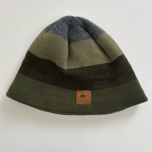 Turtle fur Men Beanie Hat Winter Green Stripes